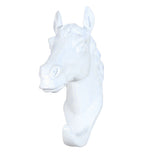 Maxbell Decorative Horse Head Wall Mount Hanger Resin Coat Hat Hook Rustic White