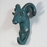 Maxbell Decorative Goat Head Wall Mount Hanger Resin Coat Hat Hook Rustic Bronze