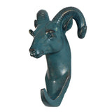 Maxbell Decorative Goat Head Wall Mount Hanger Resin Coat Hat Hook Rustic Bronze