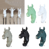 Maxbell Decorative Horse Head Wall Mount Hanger Resin Coat Hat Hook Rustic Grey