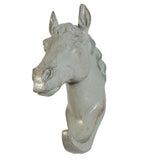 Maxbell Decorative Horse Head Wall Mount Hanger Resin Coat Hat Hook Rustic Grey