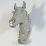 Maxbell Decorative Horse Head Wall Mount Hanger Resin Coat Hat Hook Rustic Grey