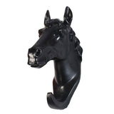 Maxbell Decorative Horse Head Wall Mount Hanger Resin Coat Hat Hook Rustic Black