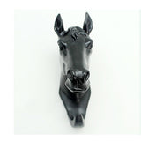 Maxbell Decorative Horse Head Wall Mount Hanger Resin Coat Hat Hook Rustic Black