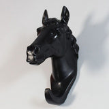 Maxbell Decorative Horse Head Wall Mount Hanger Resin Coat Hat Hook Rustic Black