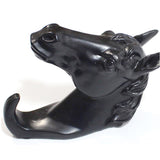 Maxbell Decorative Horse Head Wall Mount Hanger Resin Coat Hat Hook Rustic Black