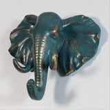 Maxbell Decorative Elephant Head Wall Mount Hanger Resin Coat Hat Hook Rustic Bronze