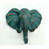 Maxbell Decorative Elephant Head Wall Mount Hanger Resin Coat Hat Hook Rustic Bronze