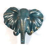 Maxbell Decorative Elephant Head Wall Mount Hanger Resin Coat Hat Hook Rustic Bronze