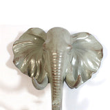 Maxbell Decorative Elephant Head Wall Mount Hanger Resin Coat Hat Hook Rustic Grey