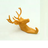 Maxbell Decorative Deer Head Wall Mount Hanger Resin Coat Hat Hook Rustic Yellow