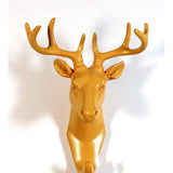 Maxbell Decorative Deer Head Wall Mount Hanger Resin Coat Hat Hook Rustic Yellow