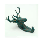 Maxbell Decorative Deer Head Wall Mount Hanger Resin Coat Hat Hook Rustic Bronze