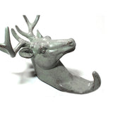 Maxbell Decorative Deer Head Wall Mounted Hanger Resin Coat Hat Hook Rustic Grey