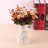 Maxbell 2 Bunches Artificial Daisy Simulation Flowers Plant Home Decor Sunset Red