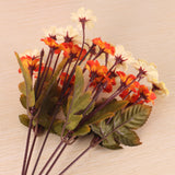 Maxbell 2 Bunches Artificial Daisy Simulation Flowers Plant Home Decor Sunset Red