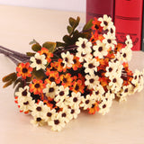 Maxbell 2 Bunches Artificial Daisy Simulation Flowers Plant Home Decor Sunset Red