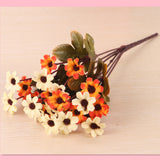 Maxbell 2 Bunches Artificial Daisy Simulation Flowers Plant Home Decor Sunset Red