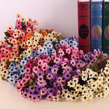 Maxbell 2 Bunches Artificial Daisy Simulation Flowers Plant Home Decor Sunset Red