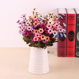 Maxbell 2 Bunches Artificial Daisy Simulation Flowers Plant Home Decor Sunset Red