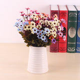 Maxbell 2 Bunches Artificial Daisy Simulation Flowers Plant Home Decor Sunset Red