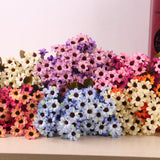 Maxbell 2 Bunches Artificial Daisy Simulation Flowers Plant Home Decor Sunset Red