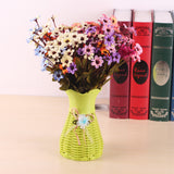 Maxbell 2 Bunches Artificial Daisy Simulation Flowers Plant Home Decor Sunset Red