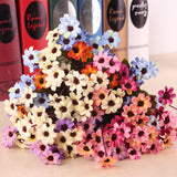 Maxbell 2 Bunches Artificial Daisy Simulation Flowers Plant Home Decor Sunset Red