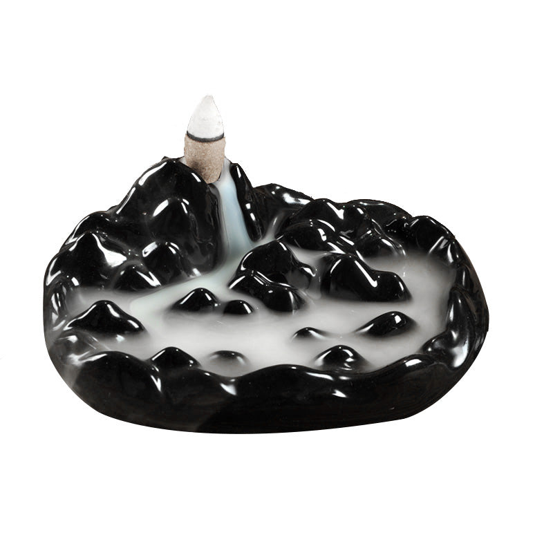 Maxbell Ceramic Incense Smoke Cone Burner Backflow Censer Tower Jiangnan