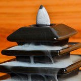 Maxbell Ceramic Incense Smoke Cone Burner Backflow Censer Tower Tiantan