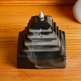 Maxbell Ceramic Incense Smoke Cone Burner Backflow Censer Tower Tiantan