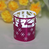 Maxbell 50pcs Tea Light Holders Glossy Paper Candle Lampshade Wedding Decor Rose Red