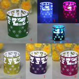 Maxbell 50pcs Tea Light Holders Glossy Paper Candle Lampshade Wedding Decor Rose Red