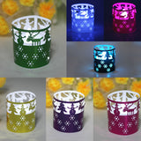 Maxbell 50pcs Tea Light Holders Glossy Paper Candle Lampshade Wedding Decor Rose Red