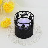 Maxbell 50pcs Tea Light Holders Glossy Paper Candle Lampshade Wedding Decor Black