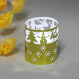 Maxbell 50pcs Tea Light Holders Glossy Paper Candle Lampshade Wedding Decor Gold