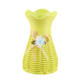 Maxbell Flower Plant Arrangement Rattan Basket Pot Holder Garden Party Decor Green