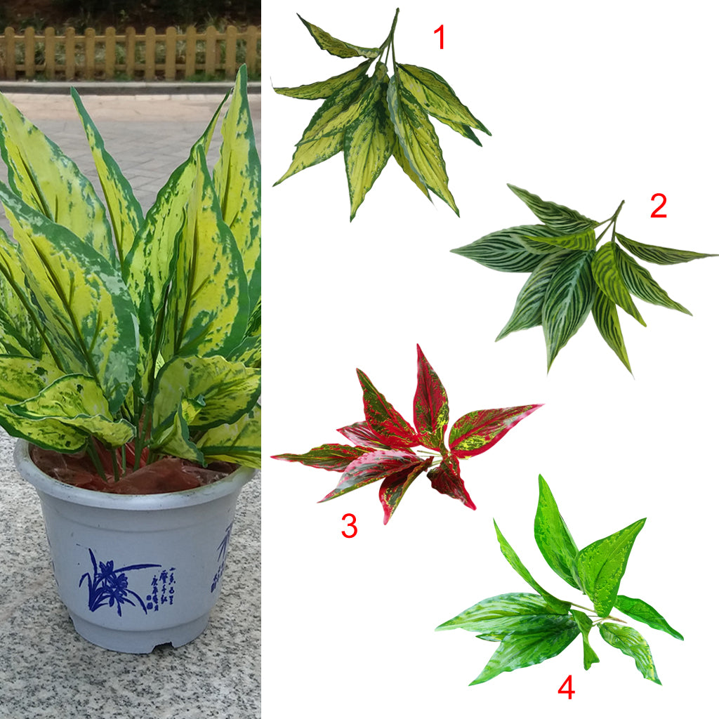Maxbell 1 Bunch Artificial Silk Magnolia Foliage Leaf Replica Imitation Plant-Yellow