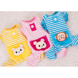 Maxbell Pet Dog Cat Puppy Soft Striped Pajamas Jumpsuit Coat Clothes Apparel Blue XL