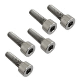 Maxbell 5pcs M8*30 Titanium Alloy GR5 TC4 Hexagon Cap Head Socket Allen Key Screws