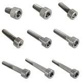 Maxbell 5pcs M6*15 Titanium Alloy GR5 TC4 Hexagon Cap Head Socket Allen Key Screws