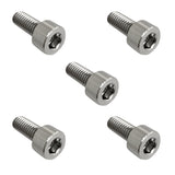 Maxbell 5pcs M6*15 Titanium Alloy GR5 TC4 Hexagon Cap Head Socket Allen Key Screws