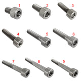 Maxbell 5pcs M6*30 Titanium Alloy GR5 TC4 Hexagon Cap Head Socket Allen Key Screws