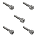 Maxbell 5pcs M6*30 Titanium Alloy GR5 TC4 Hexagon Cap Head Socket Allen Key Screws