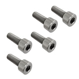 Maxbell 5pcs M8*25 Titanium Alloy GR5 TC4 Hexagon Cap Head Socket Allen Key Screws