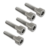 Maxbell 5pcs M8*35 Titanium Alloy GR5 TC4 Hexagon Cap Head Socket Allen Key Screws