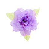 Maxbell 50Pcs Silk Rose Artificial Leaf Flower Head Wedding Home Decor Light Purple