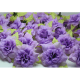 Maxbell 50Pcs Silk Rose Artificial Leaf Flower Head Wedding Home Decor Light Purple