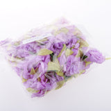 Maxbell 50Pcs Silk Rose Artificial Leaf Flower Head Wedding Home Decor Light Purple