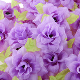 Maxbell 50Pcs Silk Rose Artificial Leaf Flower Head Wedding Home Decor Light Purple